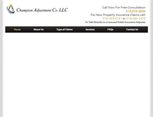 Tablet Screenshot of championadjustment.com